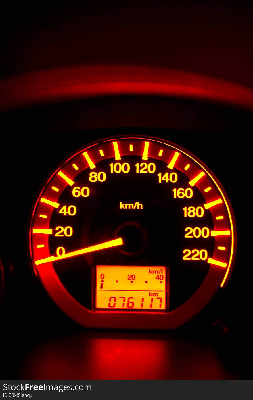 Measure speed in the car