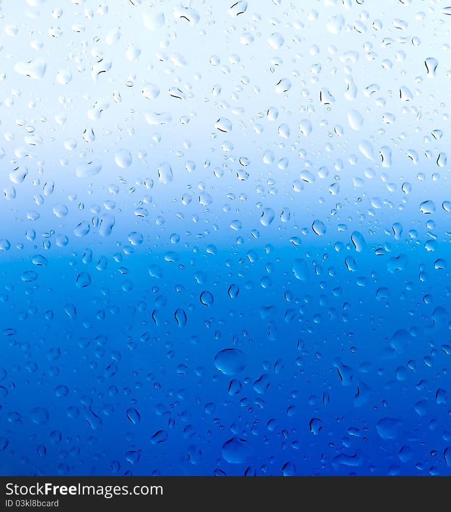 Drops Of Water On Glass