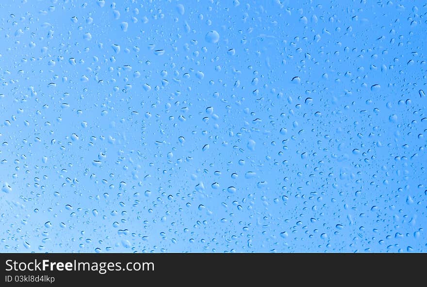 Drops of water on glass. Drops of water on glass