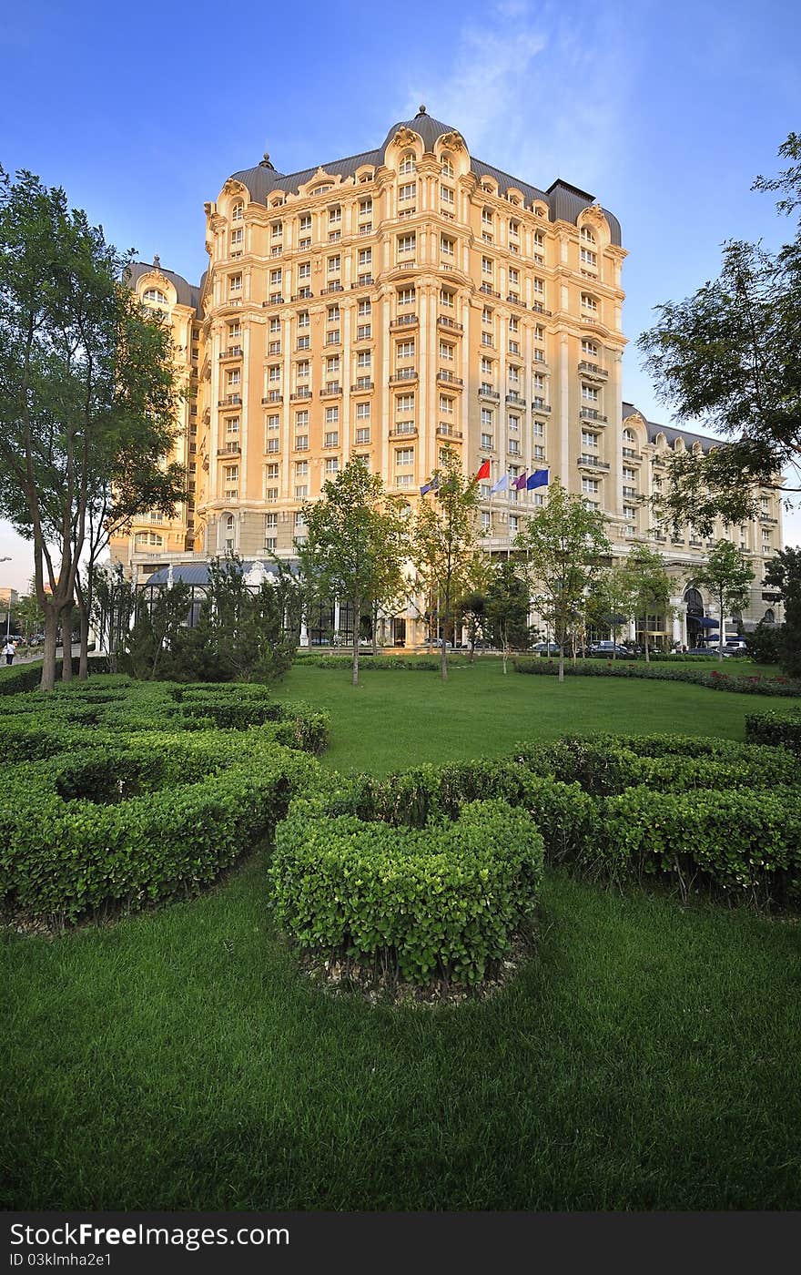 A Luxury Hotel white Facade