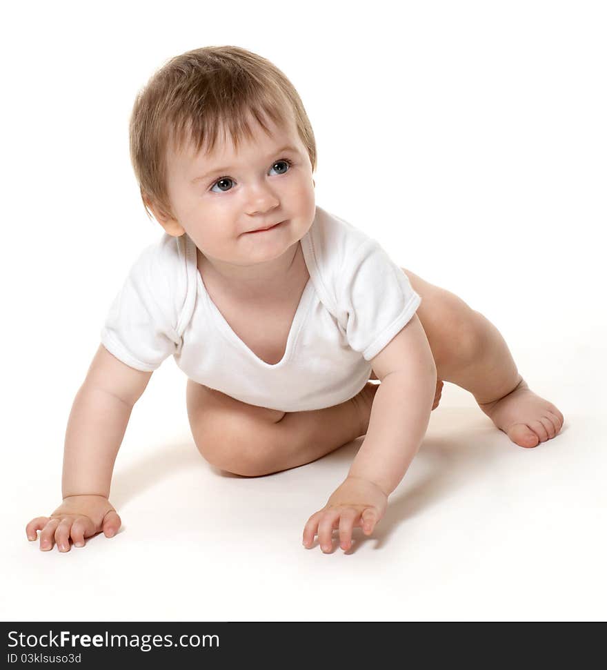 Portrait of a beautiful happy baby