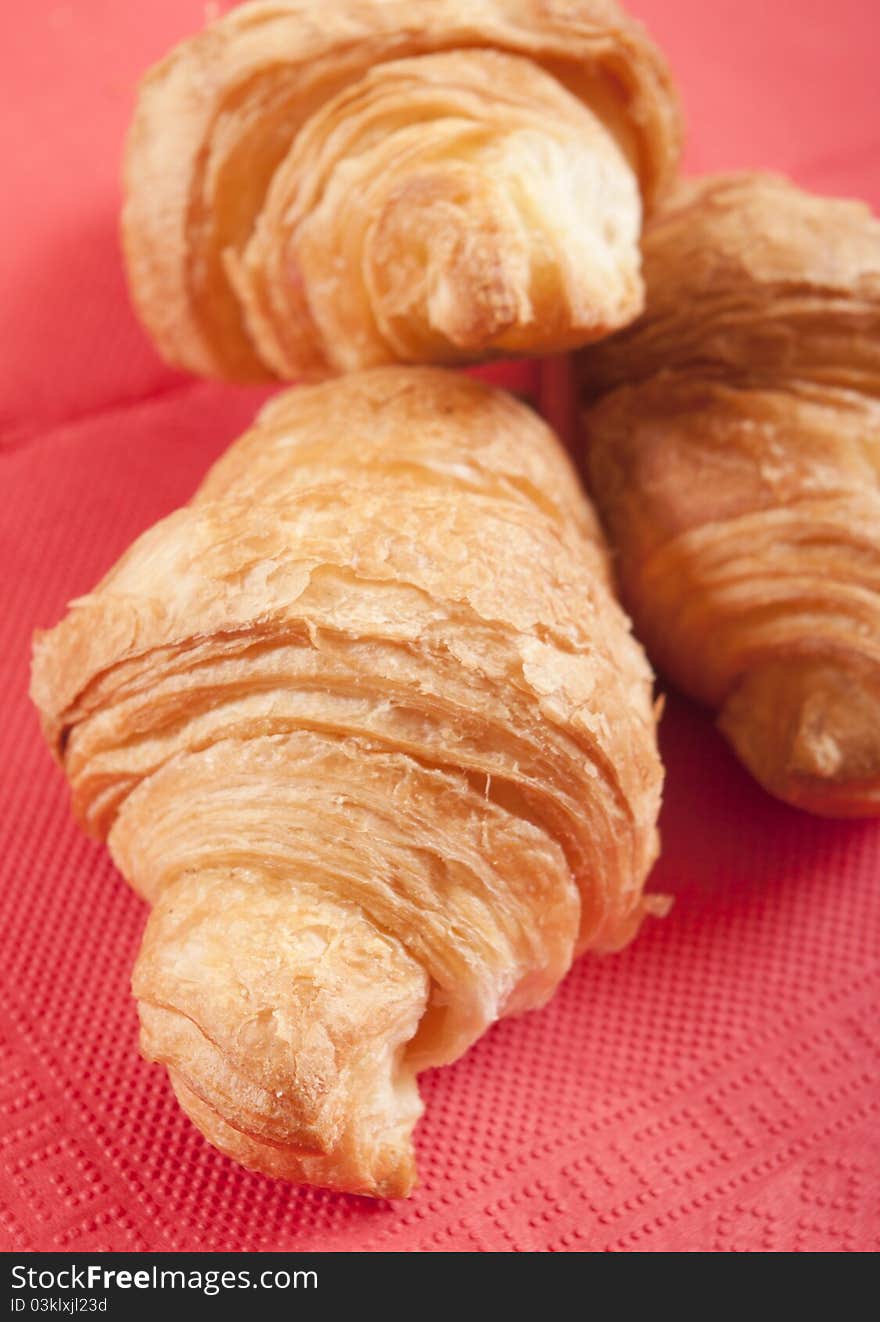 Croissants close up