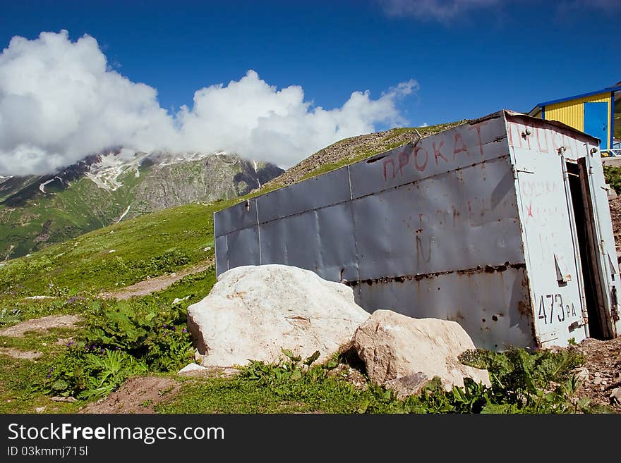 Image of Caucasus Mountains, summer. Image of Caucasus Mountains, summer