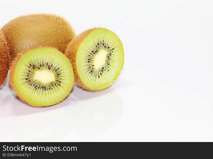 Kiwi fruit isolated on white background