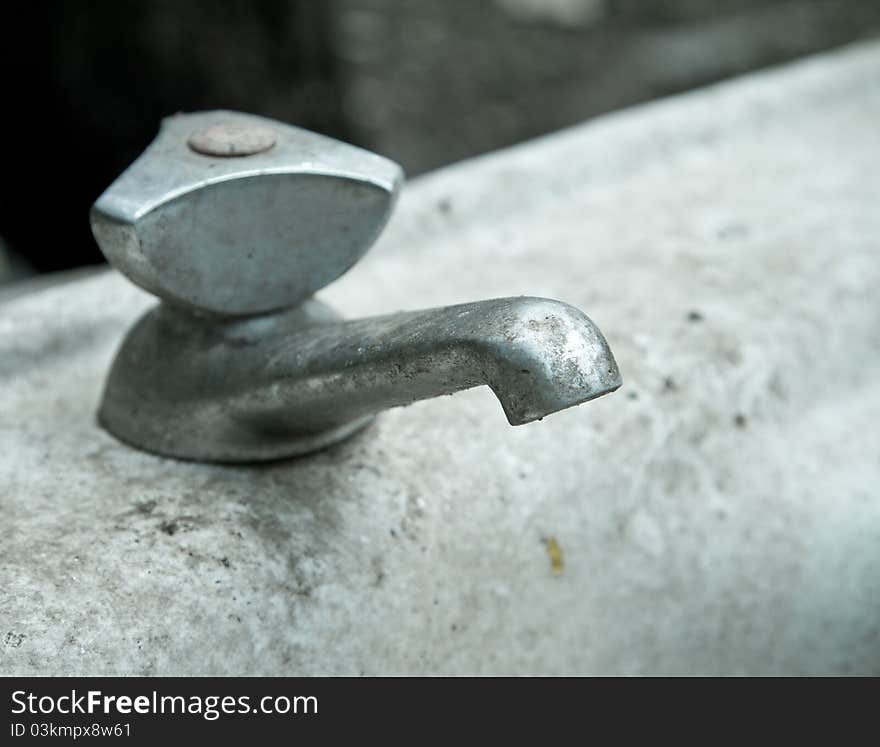 Old and dirty faucet (shallow DOF). Old and dirty faucet (shallow DOF)