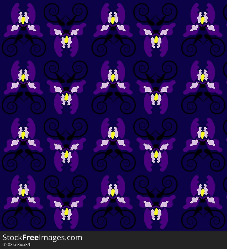 Pattern With Iris Seamless Texture