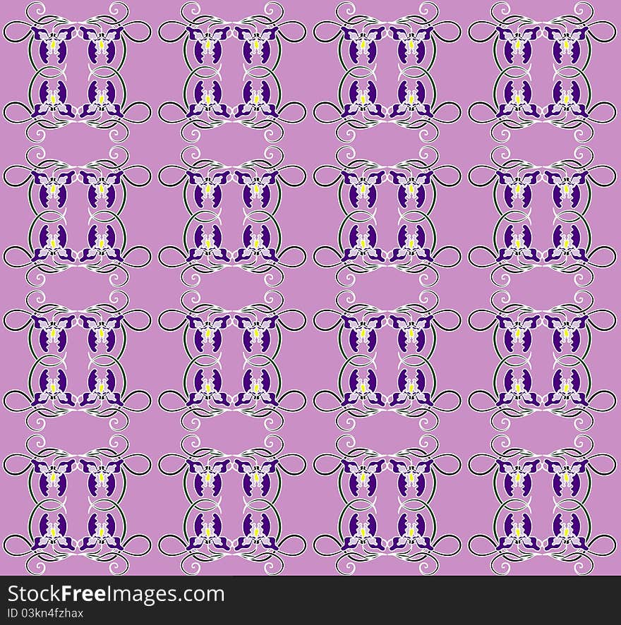 Pattern with iris seamless texture