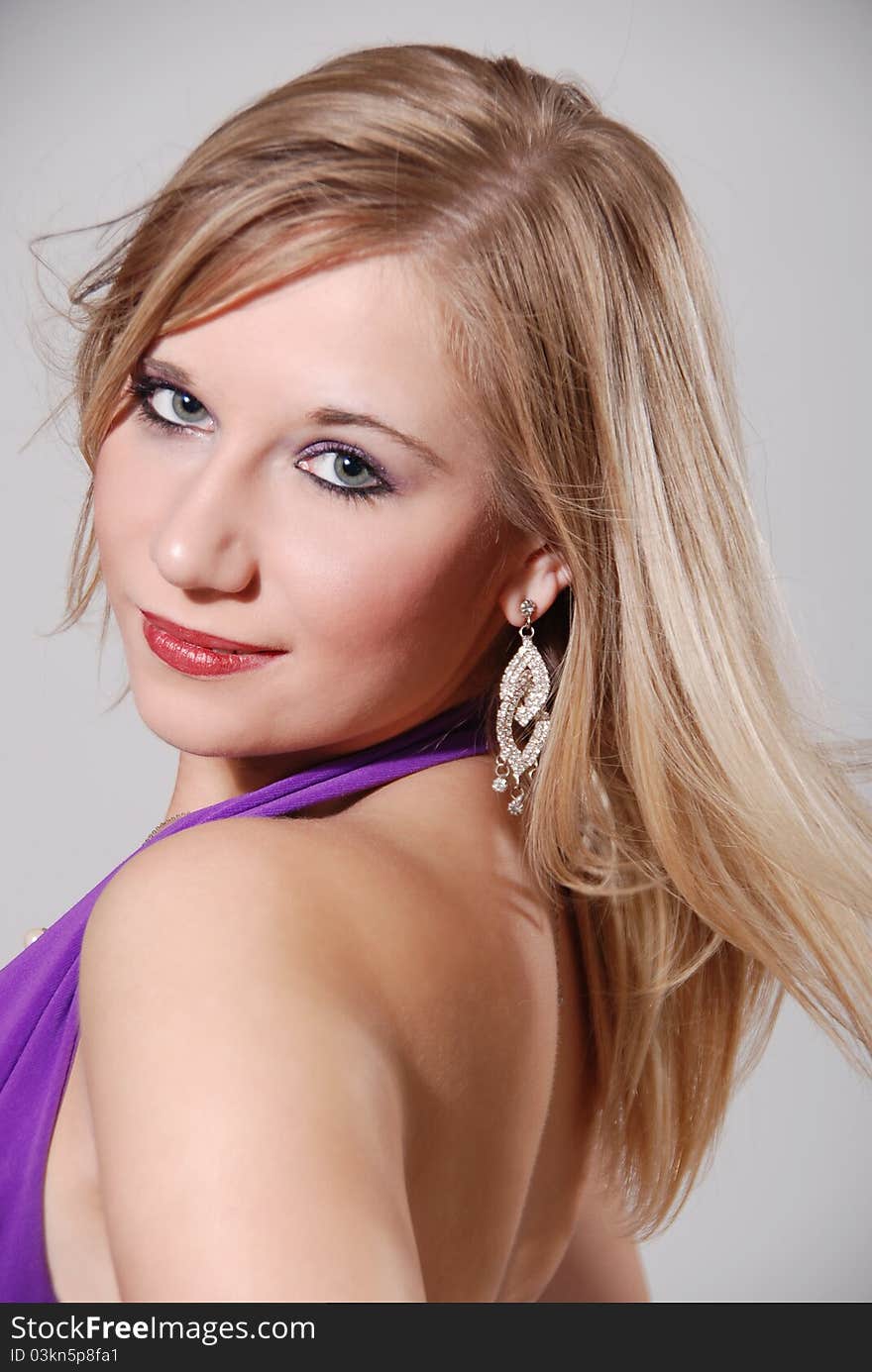 Closeup portrait of a happy young woman smiling