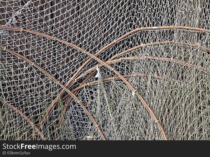 Detail of a fishing net.