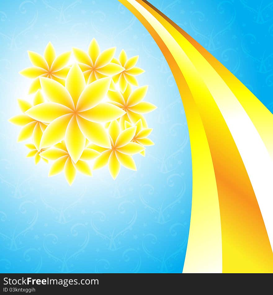 Abstract Floral Background. Vector Illustration