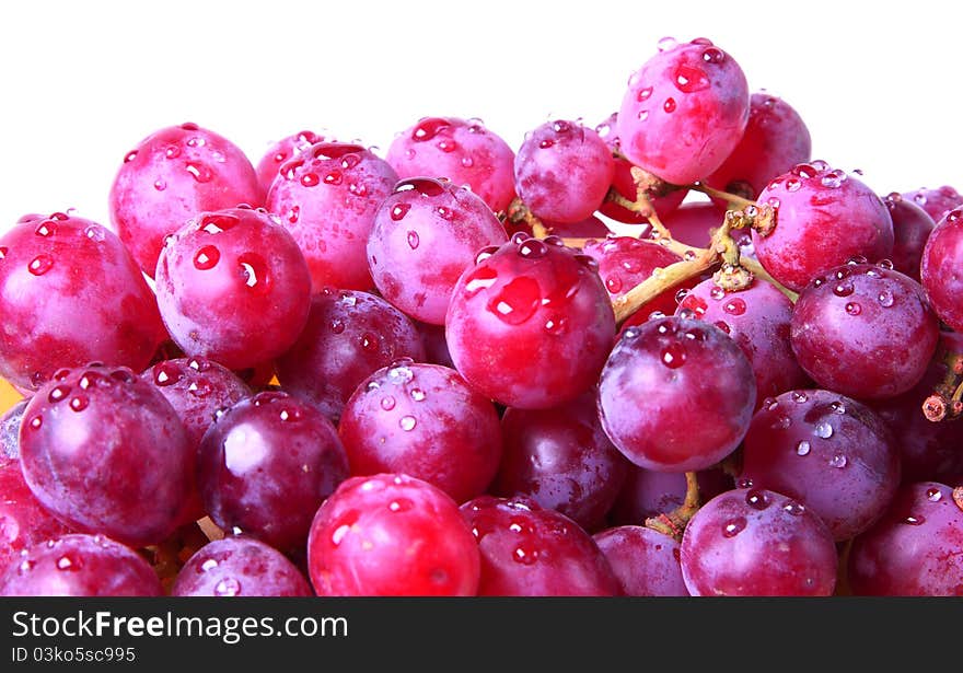 Image of red grape with water drops