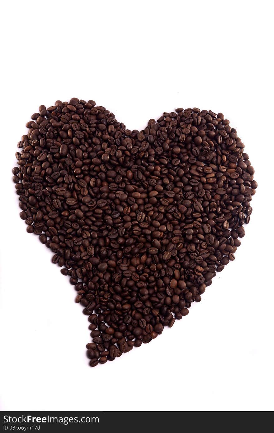 Roasted beans of coffee