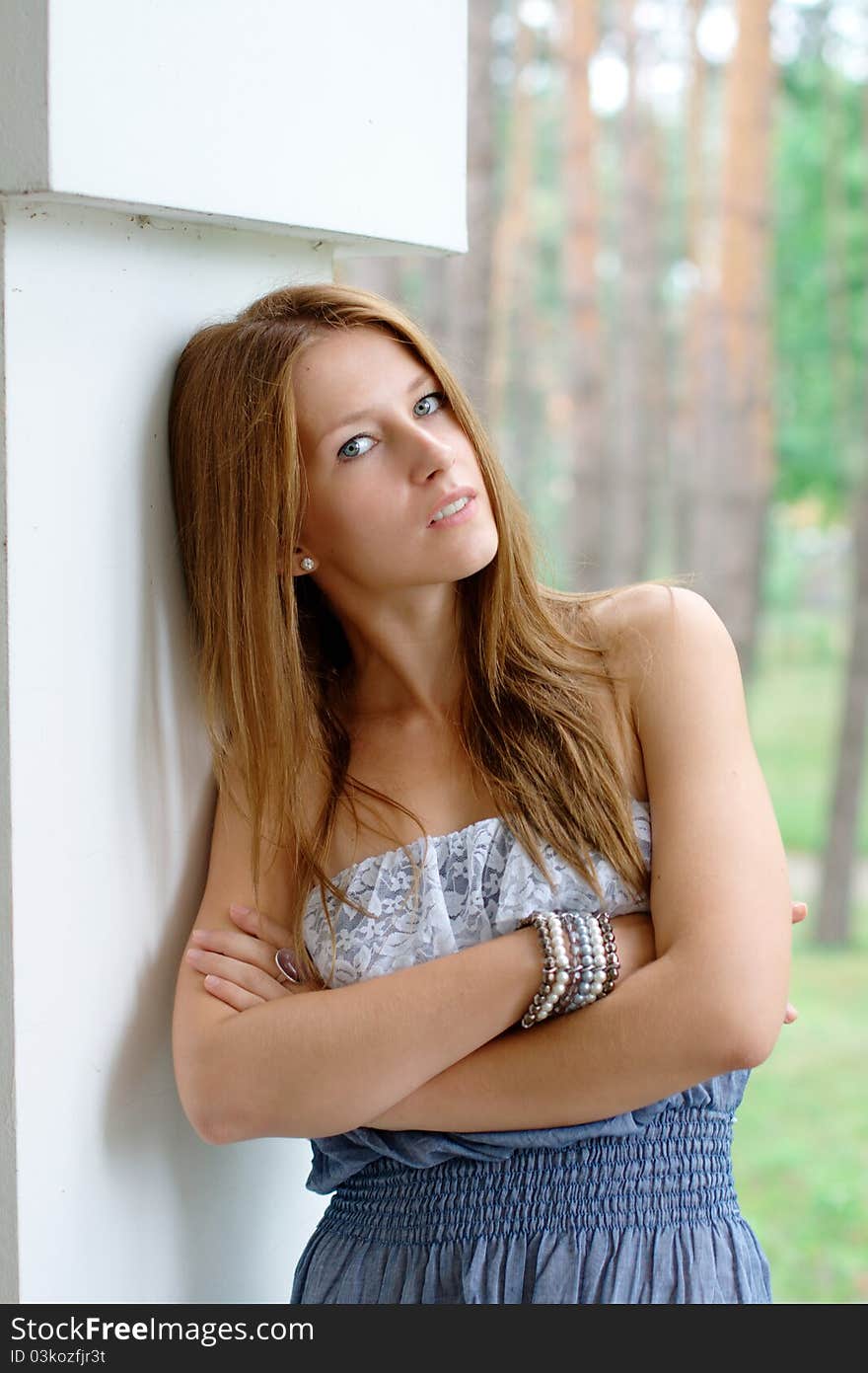 Portrait of a beautiful girl at the park