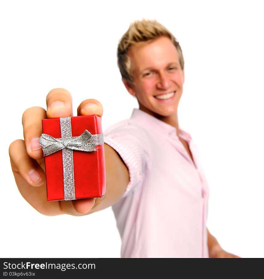 Attractive Man With Ring Box