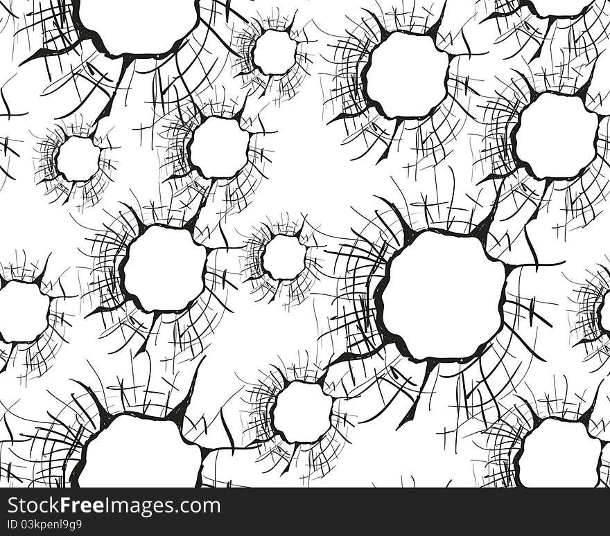 Vector splitter glass black and white seamless background. Vector splitter glass black and white seamless background