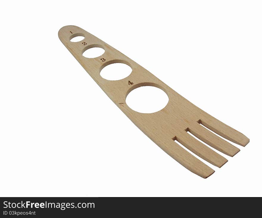 Spaghetti spatula with measurements isolated