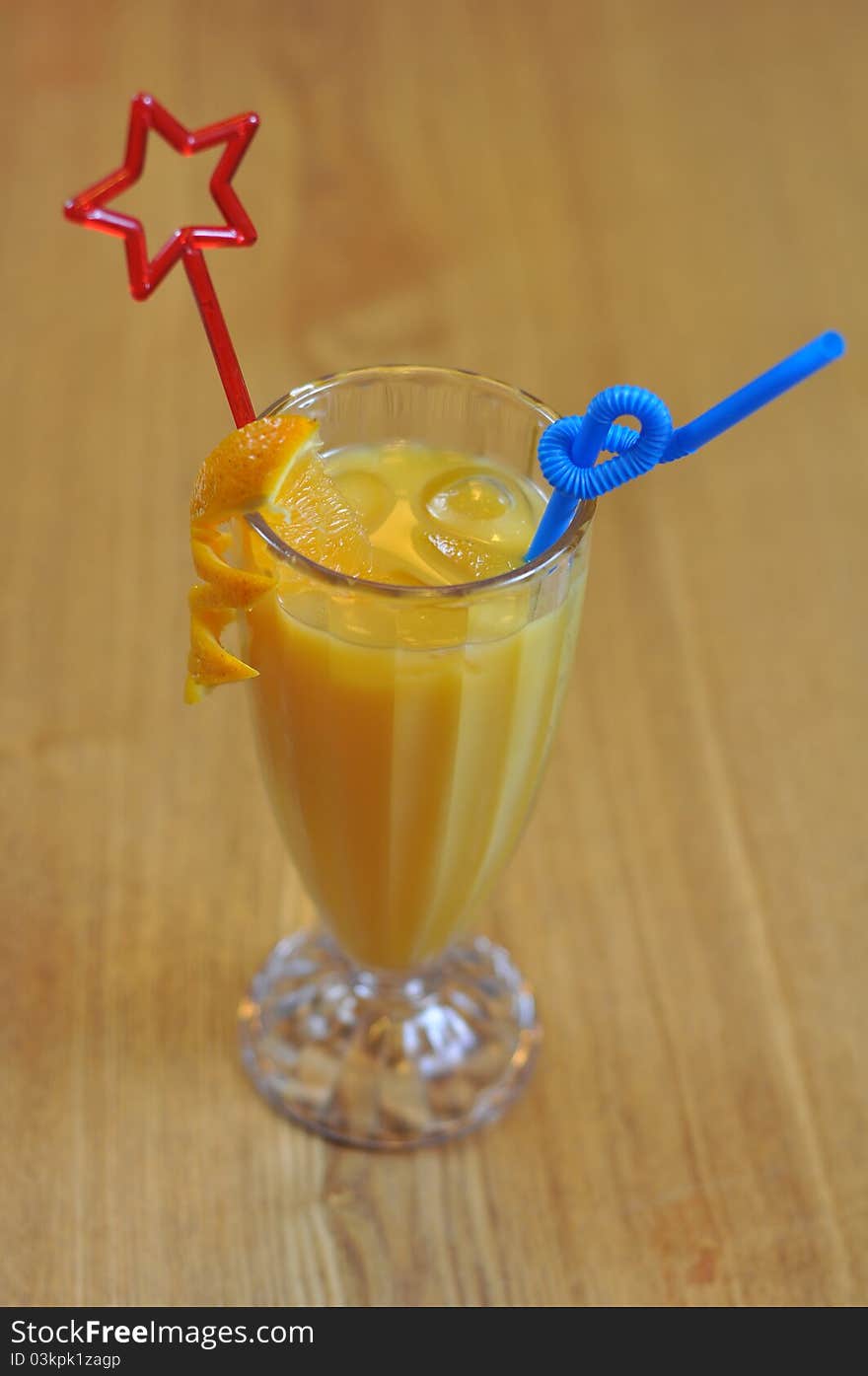 Fresh Orange Juice on the table