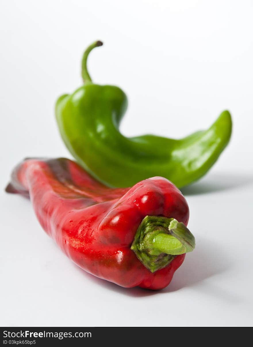 Two hot peppers