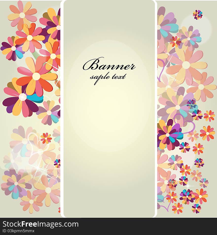 Decorative floral background  illustration