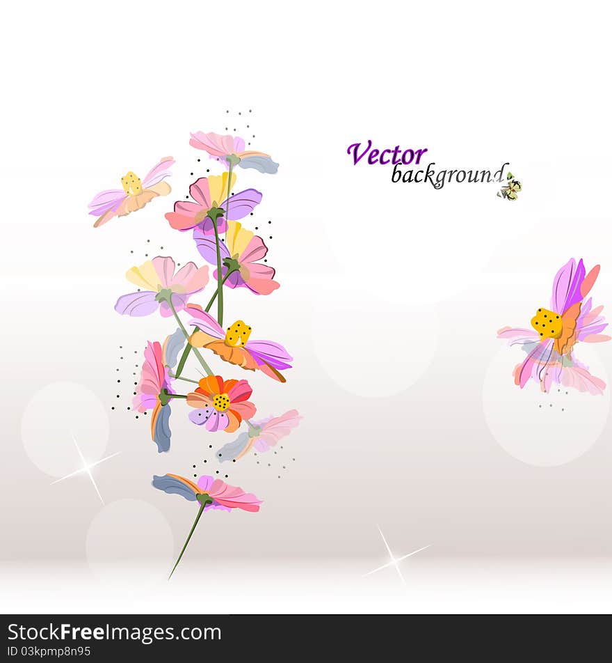 Decorative floral background  illustration