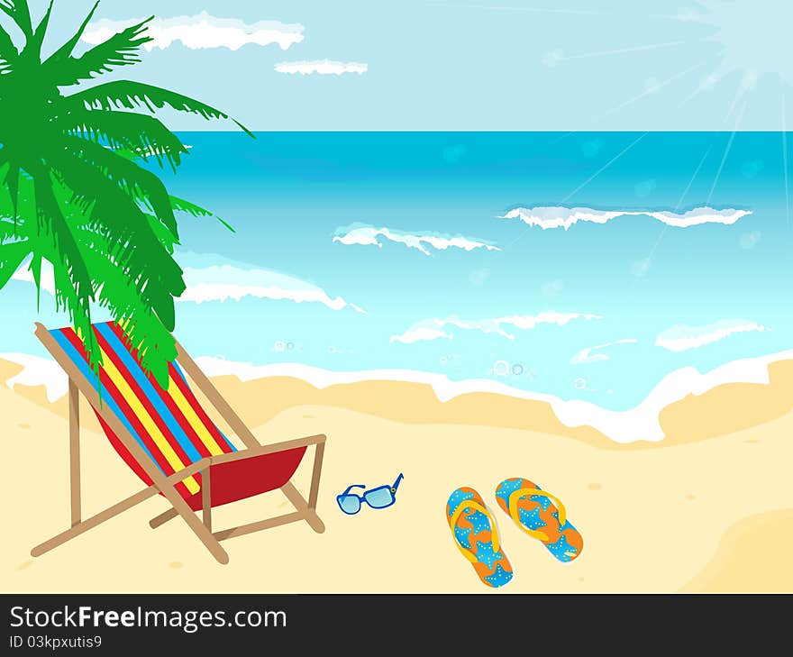 Vector illustration of beach background