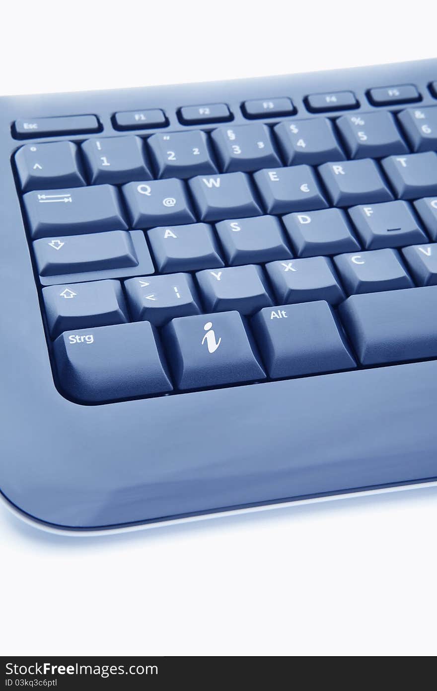 Close-up of a keyboard on white background. Close-up of a keyboard on white background