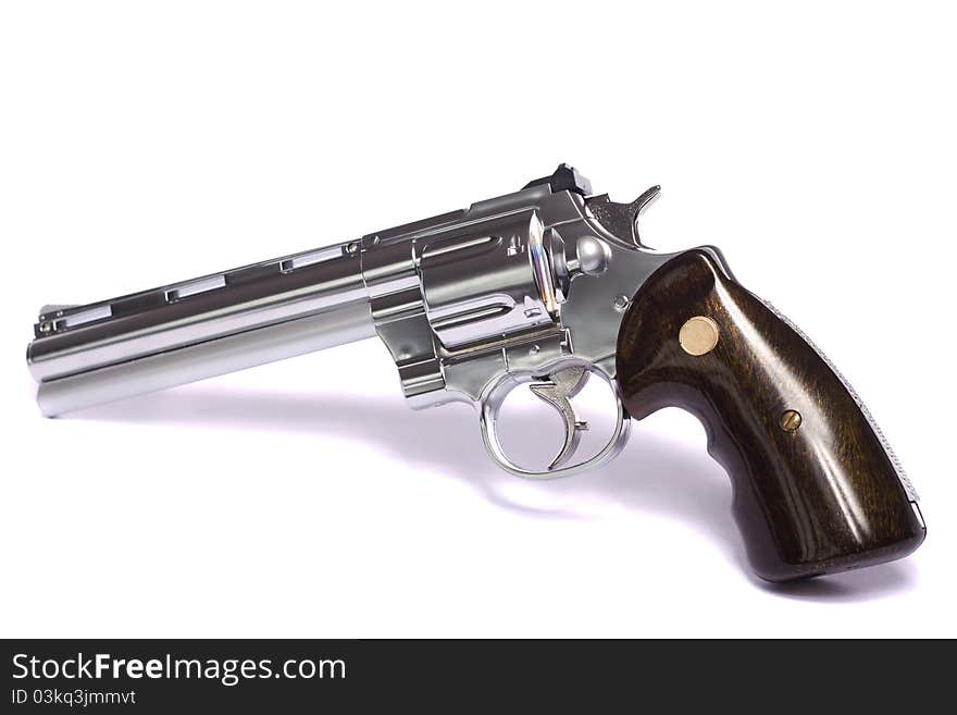 Close up view of a airsoft gun isolated on a white background. Close up view of a airsoft gun isolated on a white background.