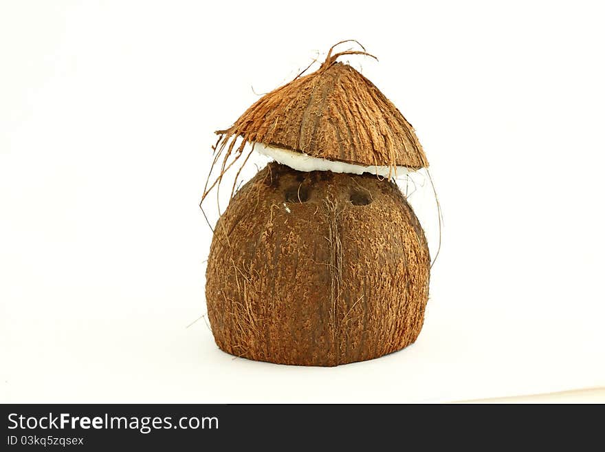 Coconut isolated on white background