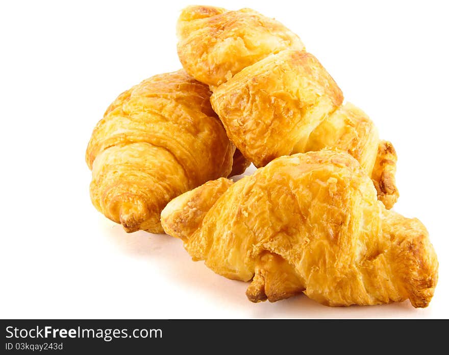 Croissant Is On White Background