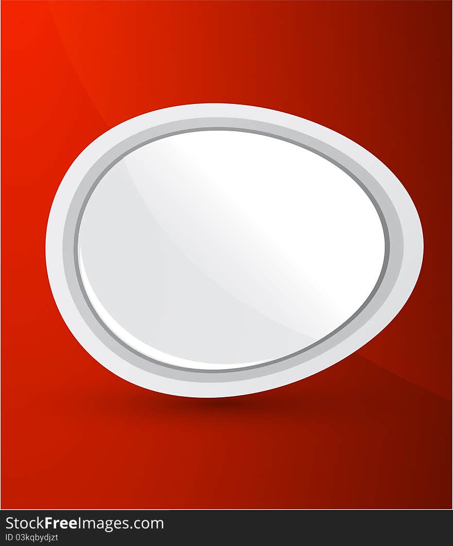 Silver Smooth Plate. Vector Background