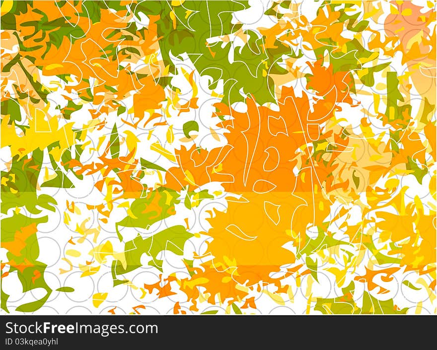 Vector Autumn Leaves Abstract Background