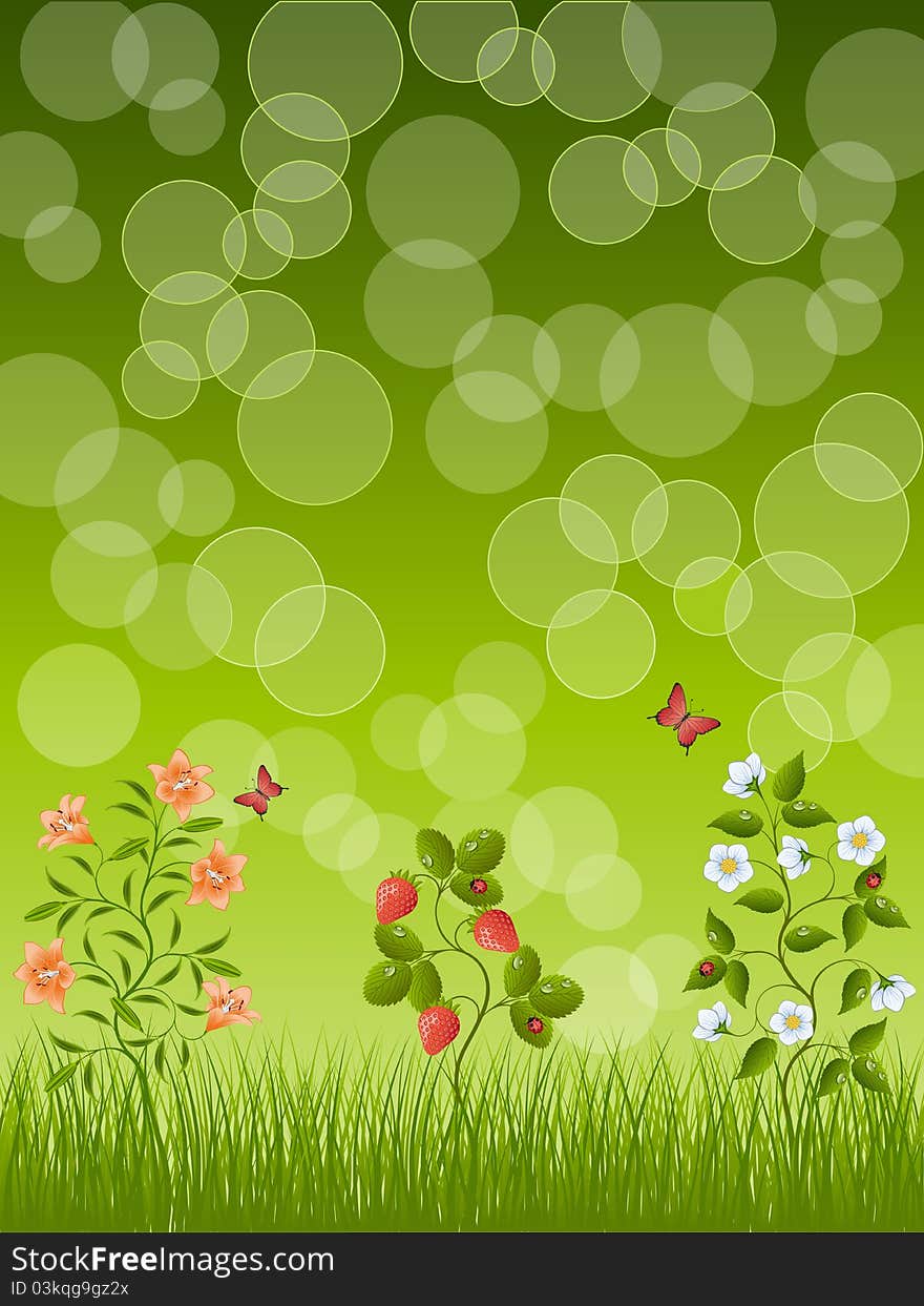 Abstract floral background. Vector illustration.