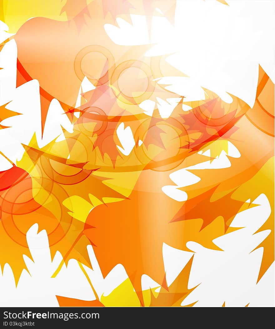 Vector Autumn Leaves Abstract Background