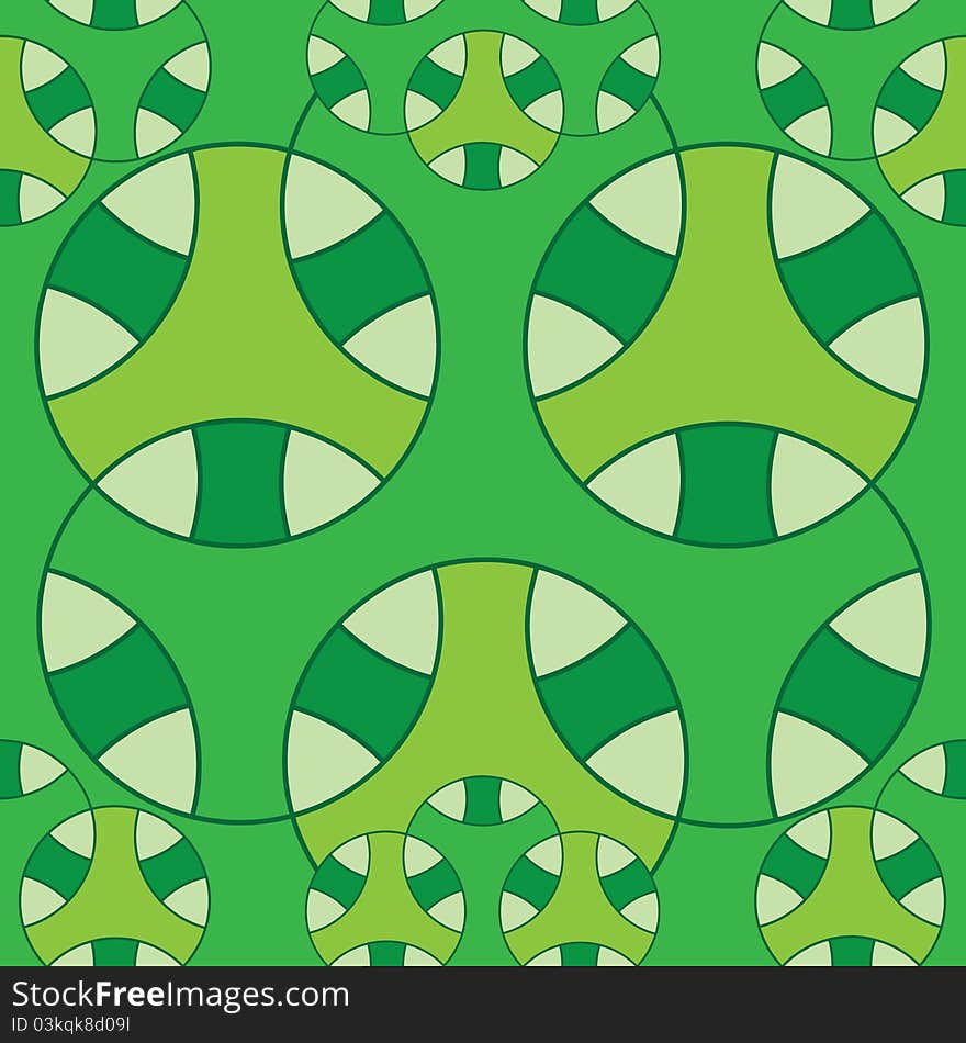 Green circle seamless pattern background