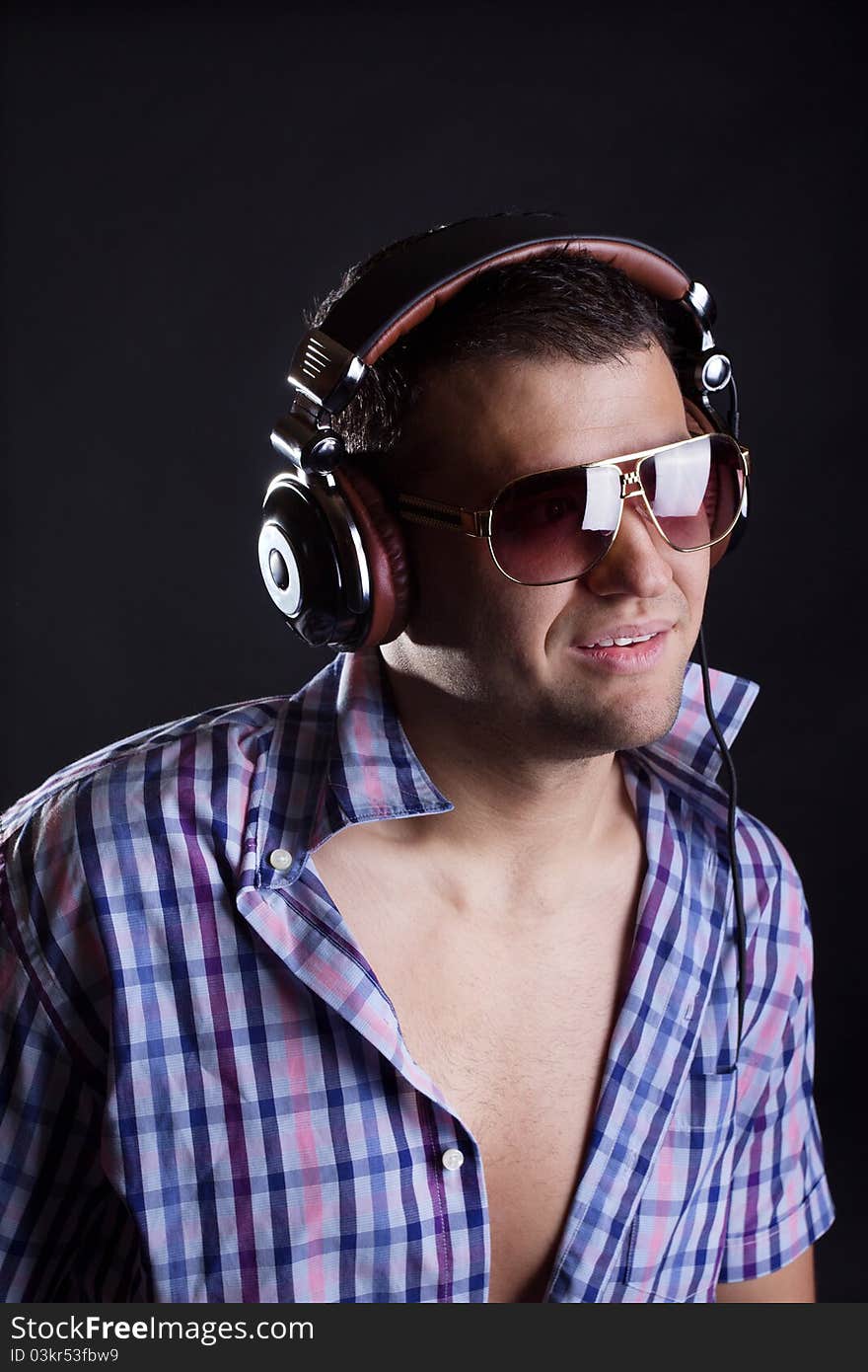 Handsome Man With Headphones