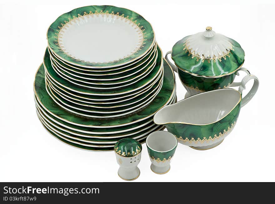 A Malachite Tableware Service