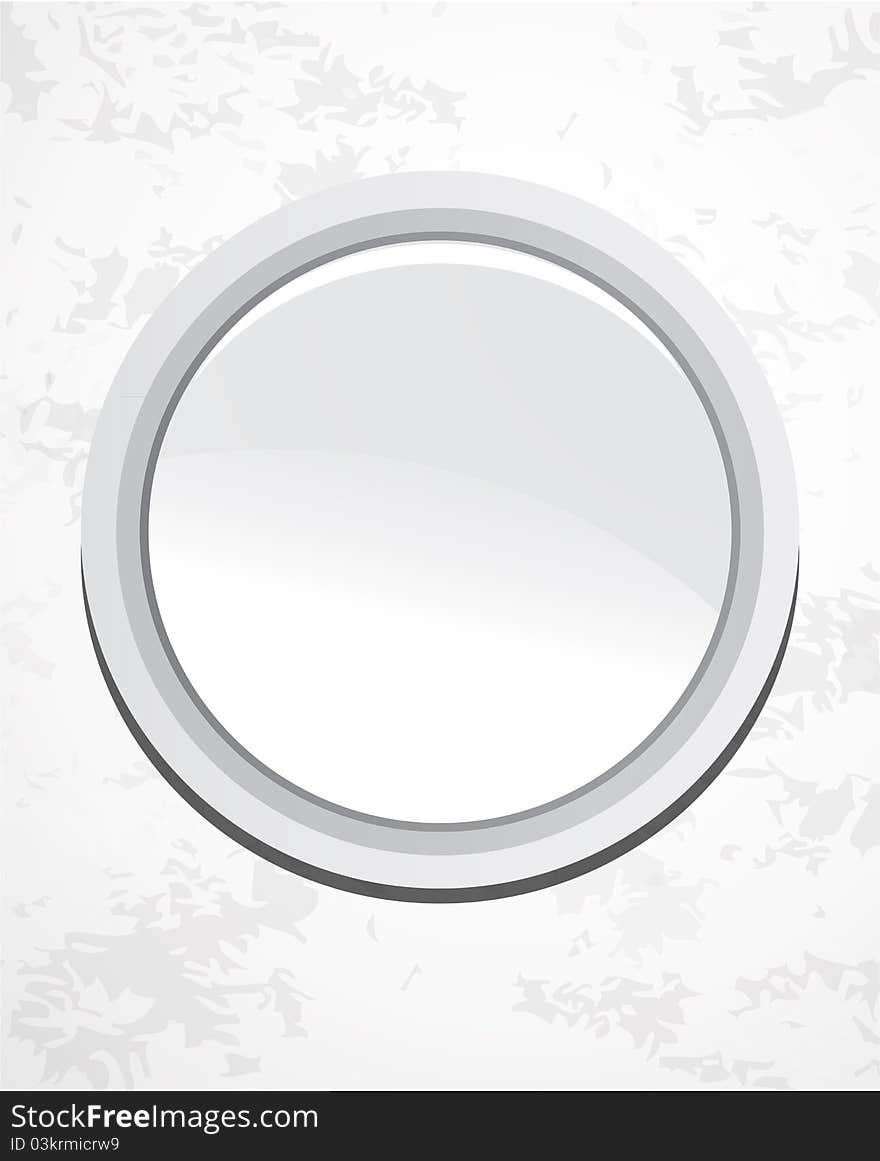 Silver Smooth Plate. Vector Background