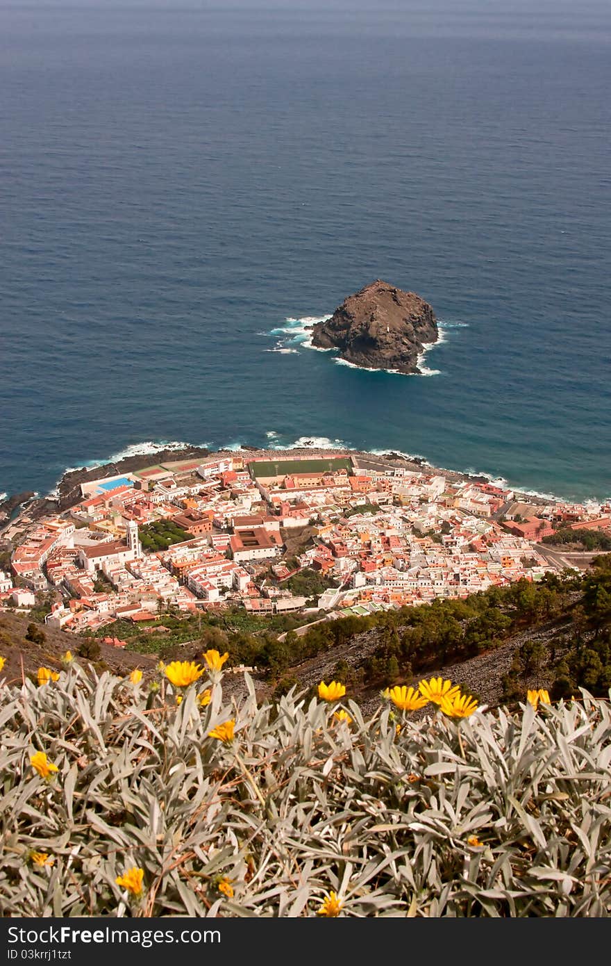 Birds Eye View of Garachico. Tenerife island.