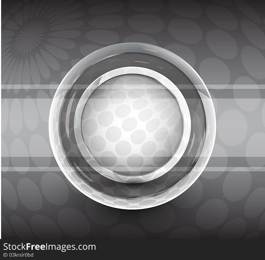 Silver Smooth Plate. Vector Background