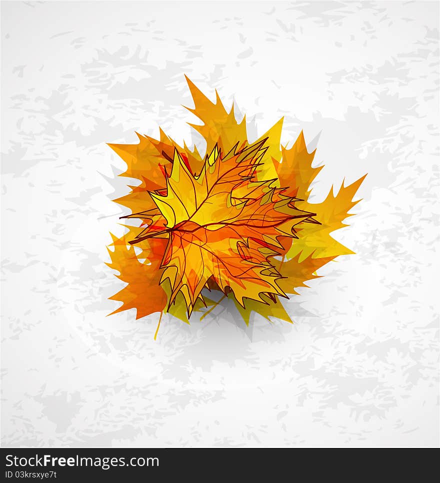 Vector Autumn Leaves Abstract Background