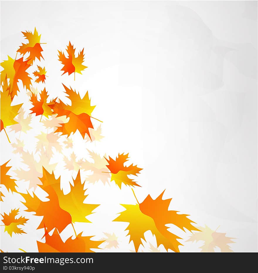 Vector Autumn Leaves Abstract Background