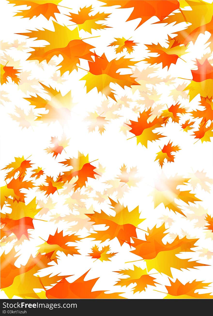 Vector Autumn Leaves Abstract Background