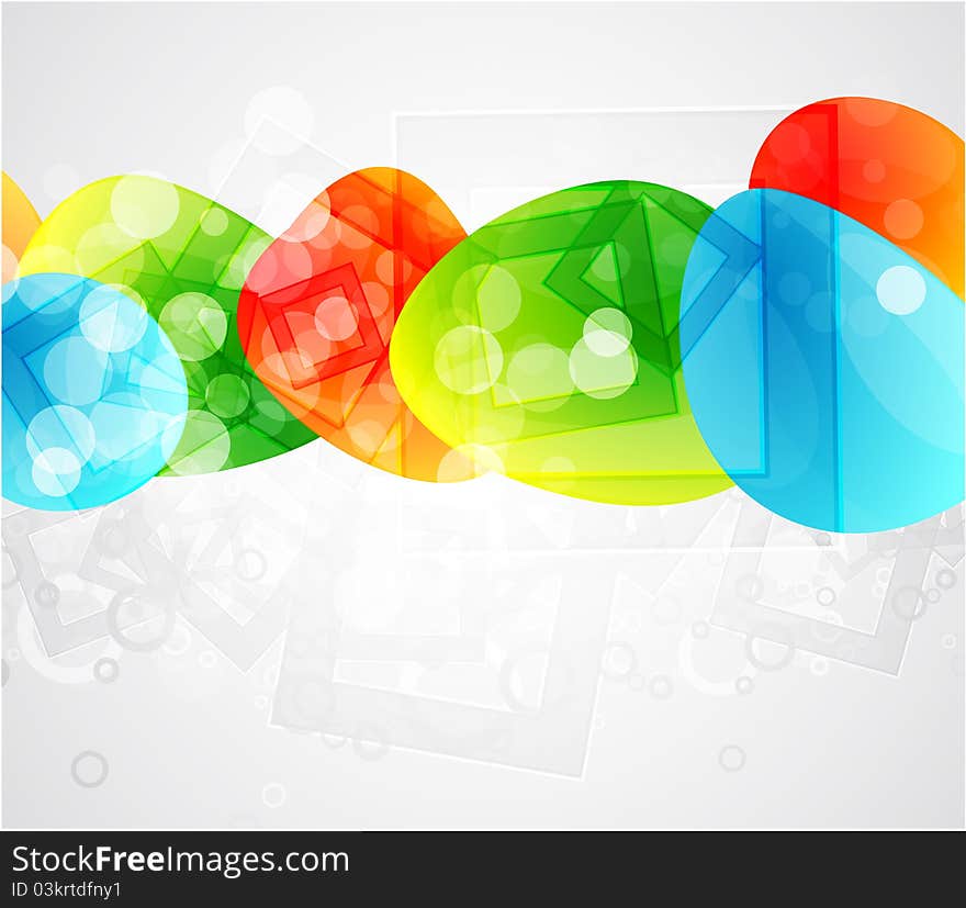 Abstract vector glass shapes background