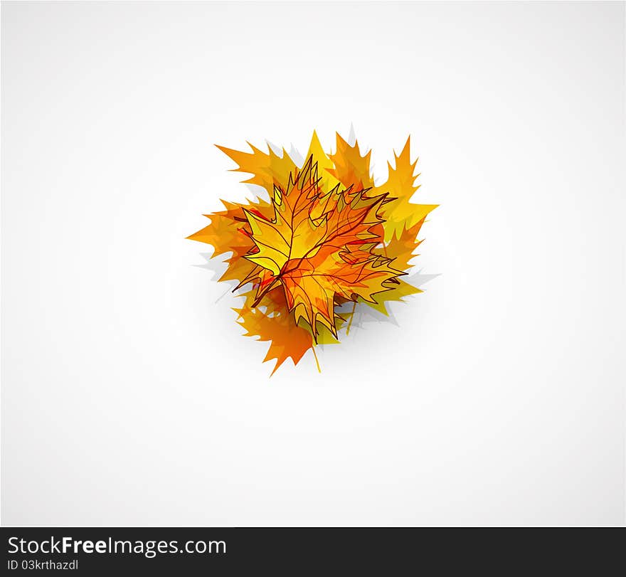 Vector Autumn Leaves Abstract Background