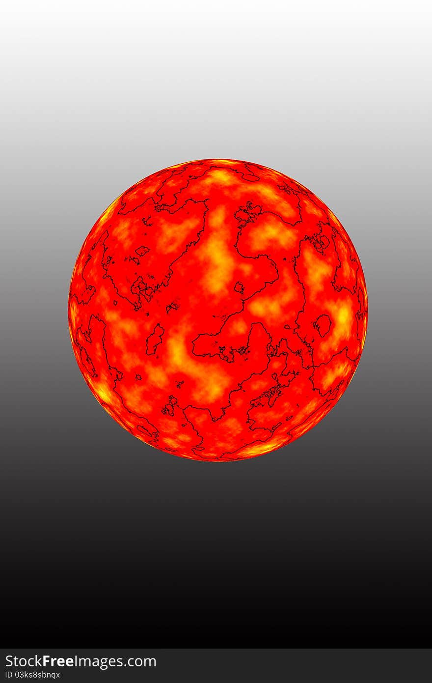 A vector illustration of the sun