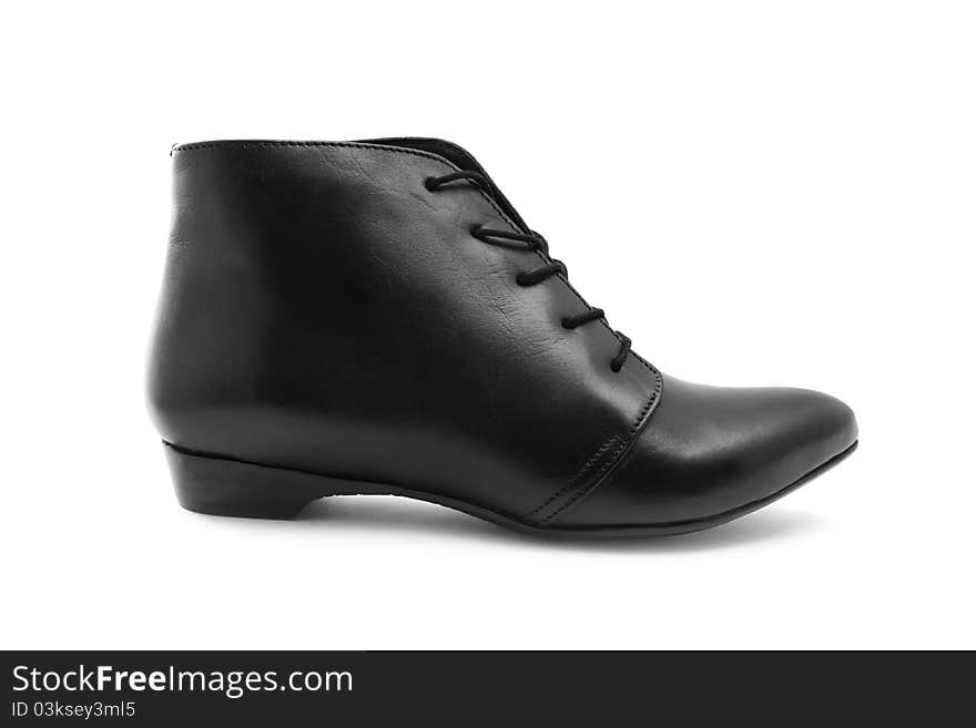 Black boot isolated on white