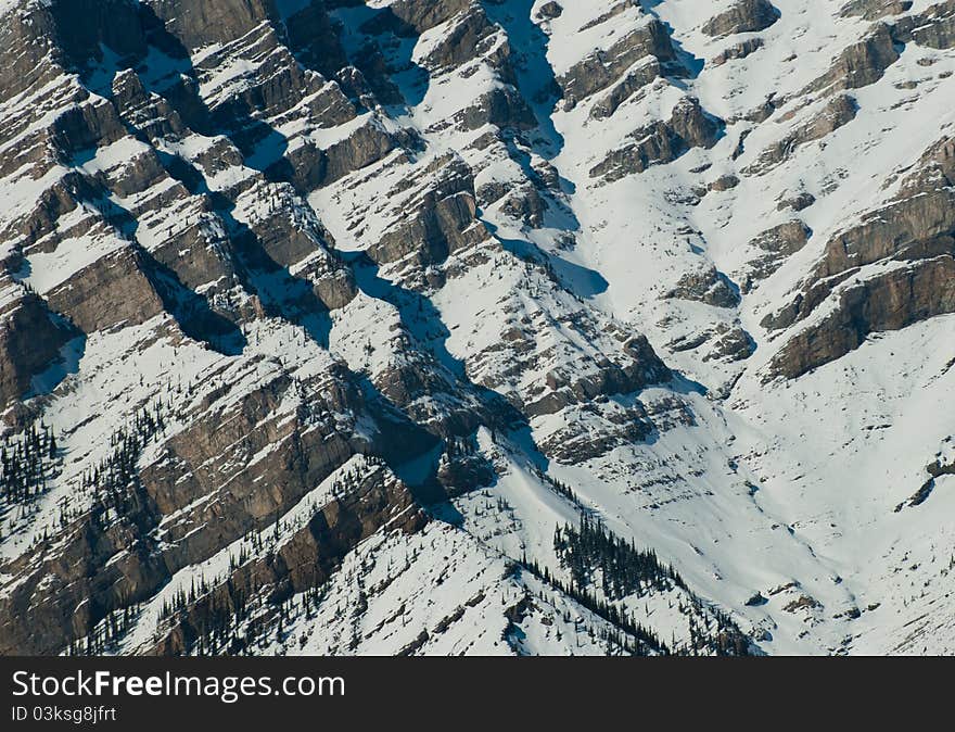 Mountain detail in winter