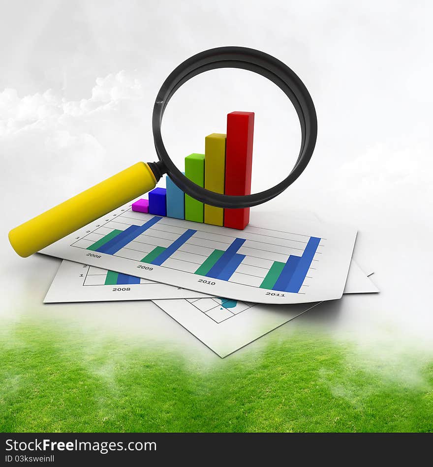 Analyzing business graph in abstract background