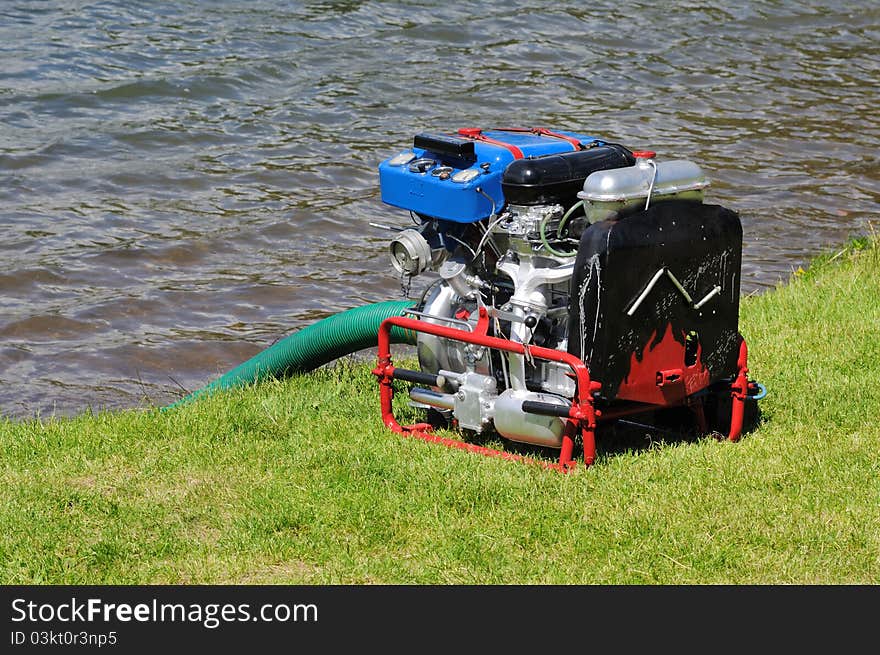 Mobile Fire pump water during exercise