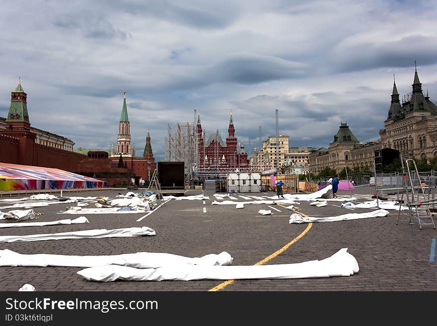 After the big celebration in red square moscow